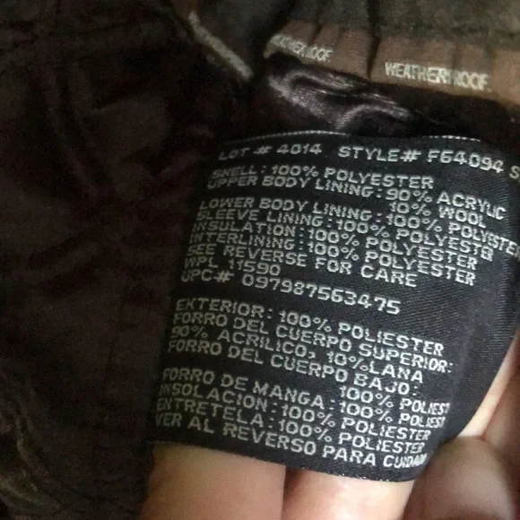 NWT WeatherProof Olive Jacket - Picture 4 of 6